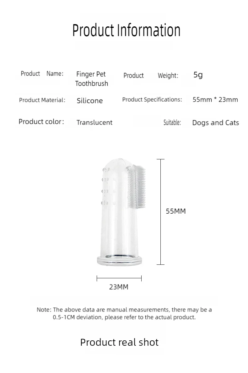Super Soft Finger Toothbrush for Pets