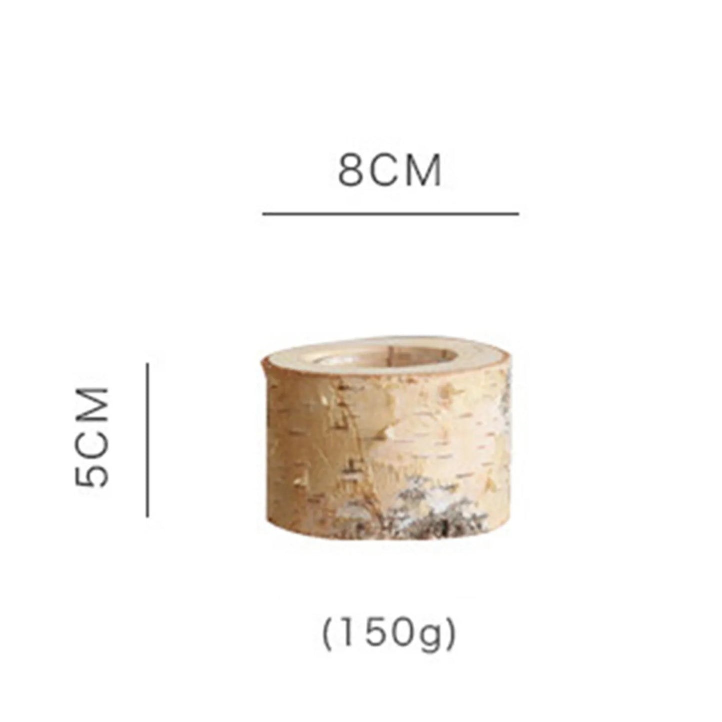 White Birch Candlestick Tea Light Holders