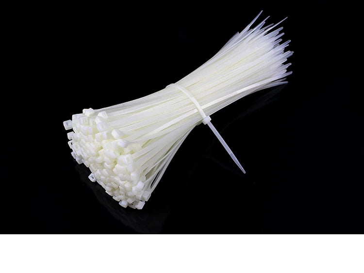 White Wire Cable Zip Ties
