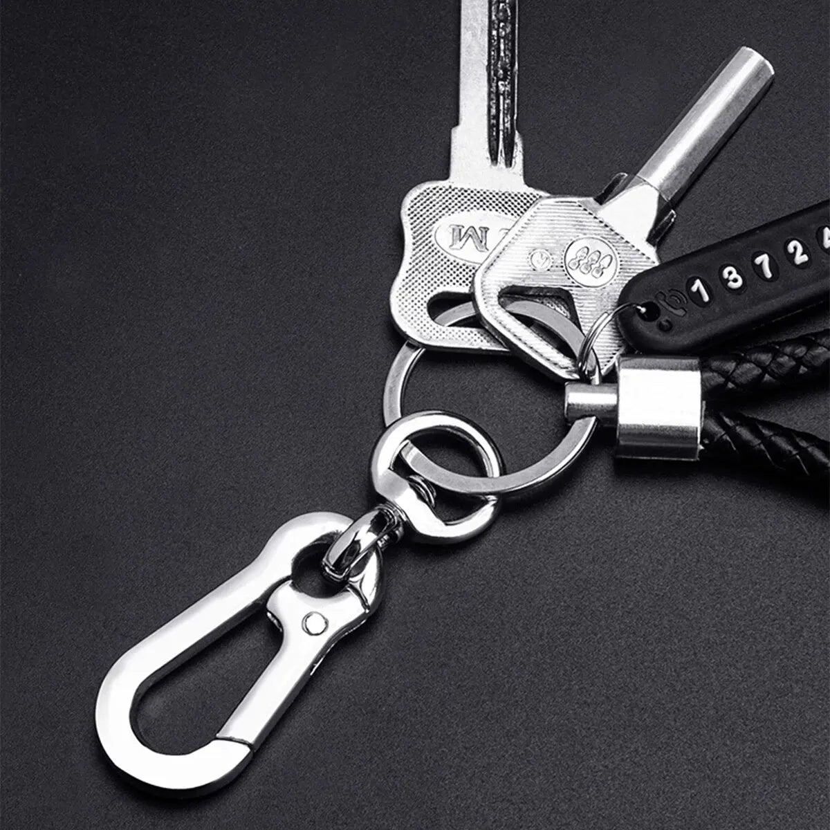 Pendant Keychain with Mobile Phone Number Plate for Anti-loss