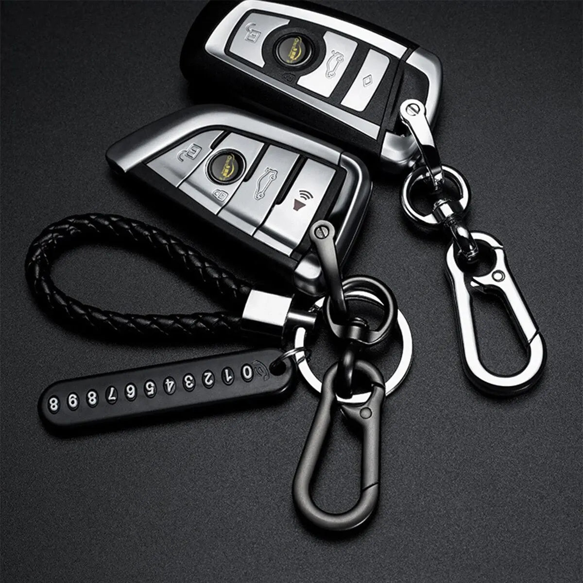 Pendant Keychain with Mobile Phone Number Plate for Anti-loss