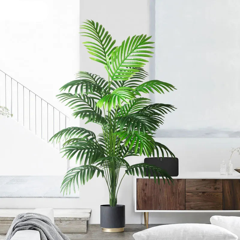 Large Artificial Palm Tree, other Tropical Plants