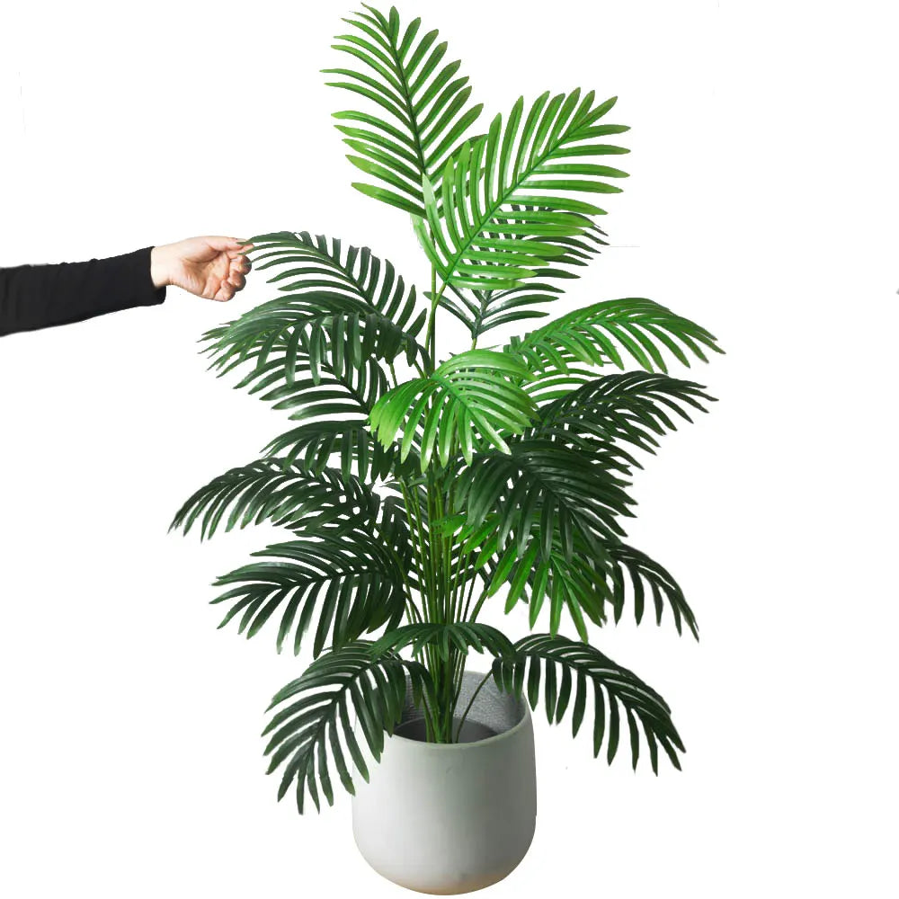 Large Artificial Palm Tree, other Tropical Plants