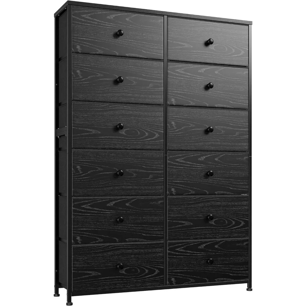Chests of Drawers Wooden Top and Metal Frame