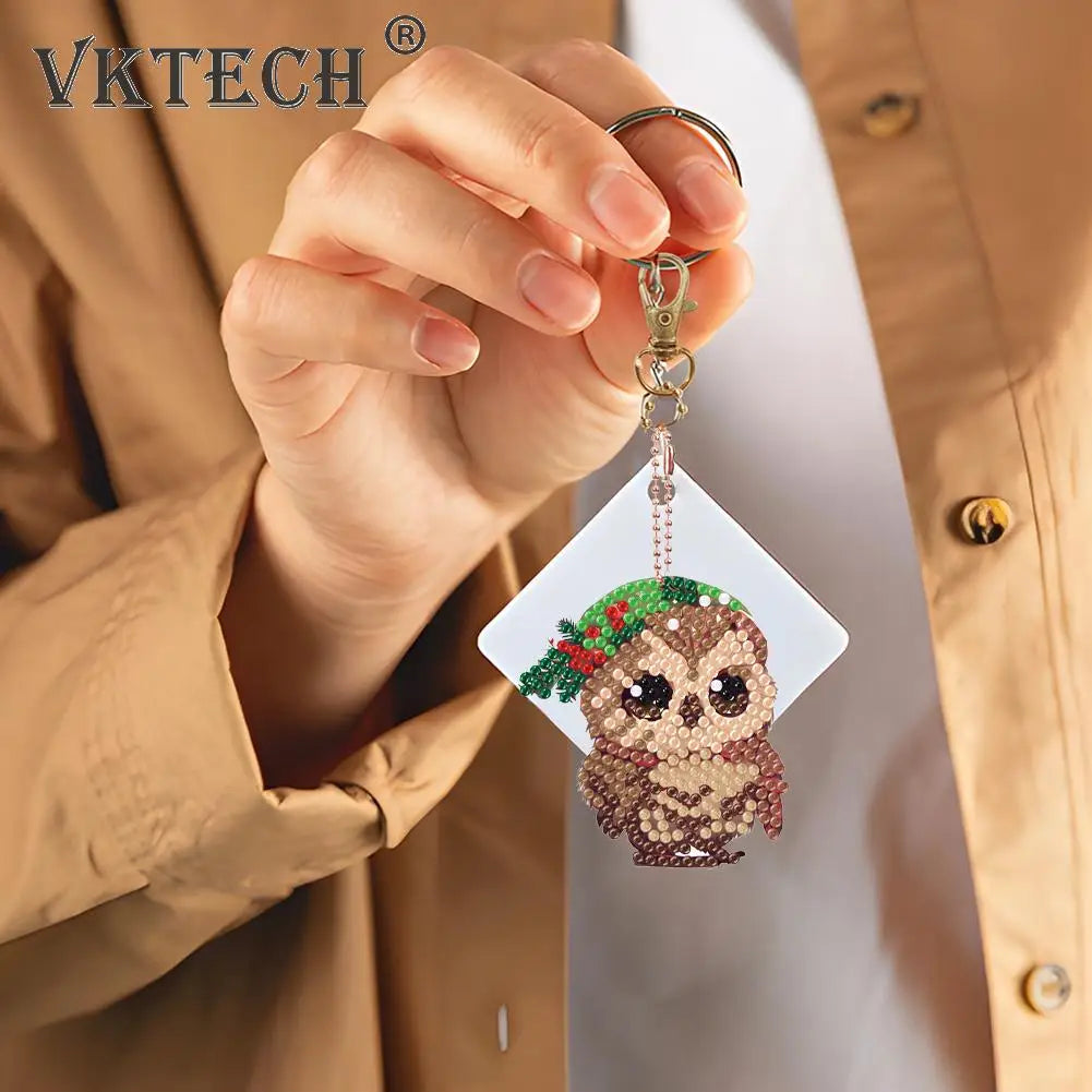Double-Sided Diamond Keychain Set, 5 pc