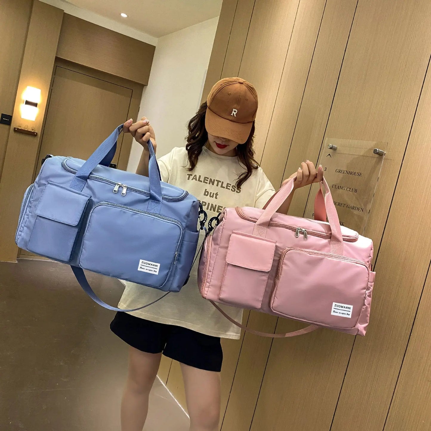 Sports Fitness Bag for Women, Travel Lightweight Luggage