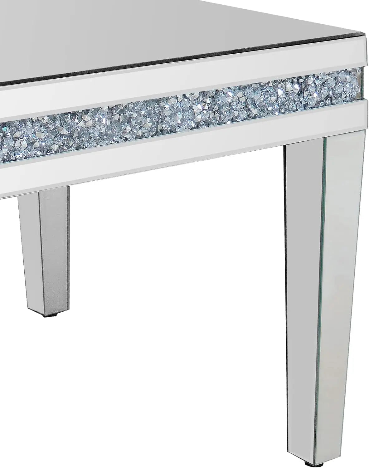 Rectangle Silver Mirrored Coffee Table