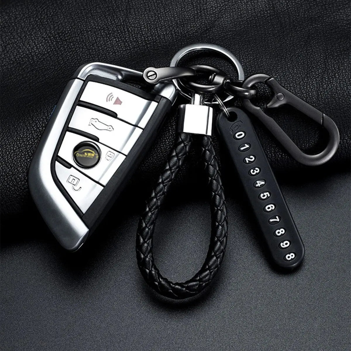 Pendant Keychain with Mobile Phone Number Plate for Anti-loss