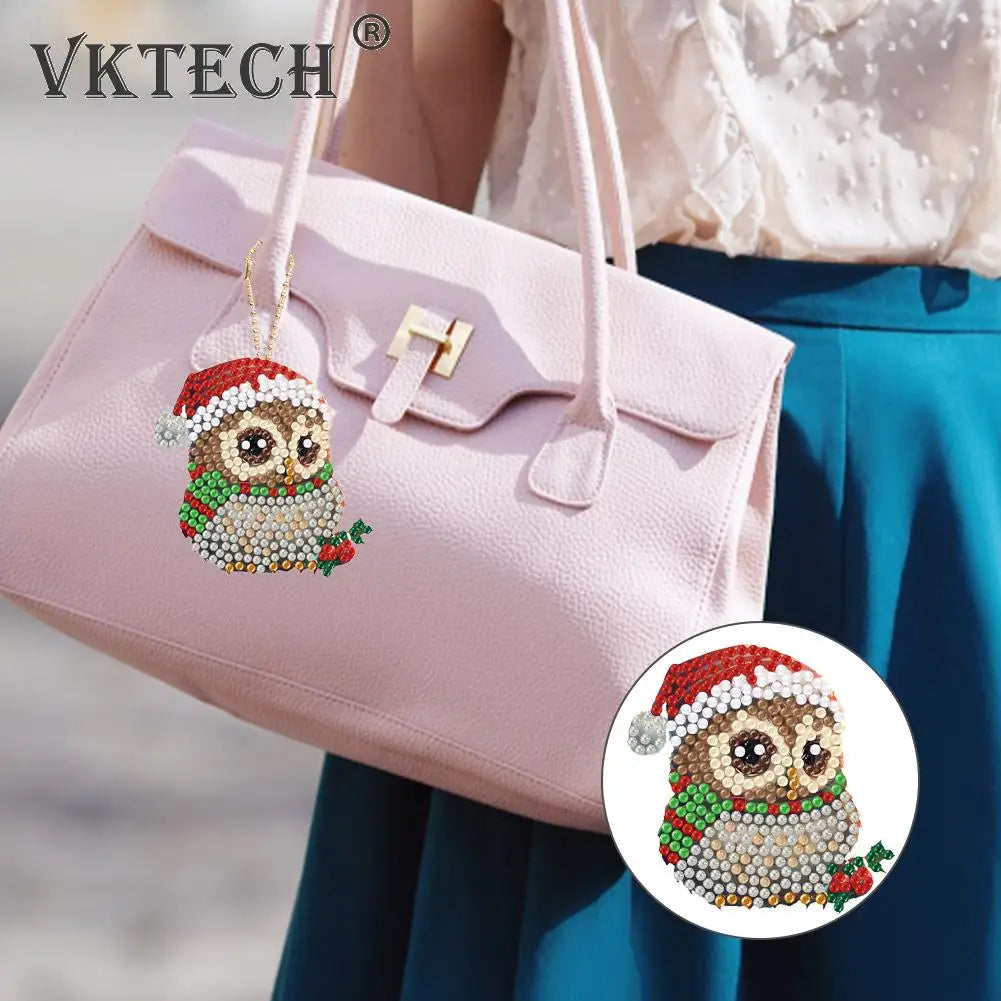 Double-Sided Diamond Keychain Set, 5 pc