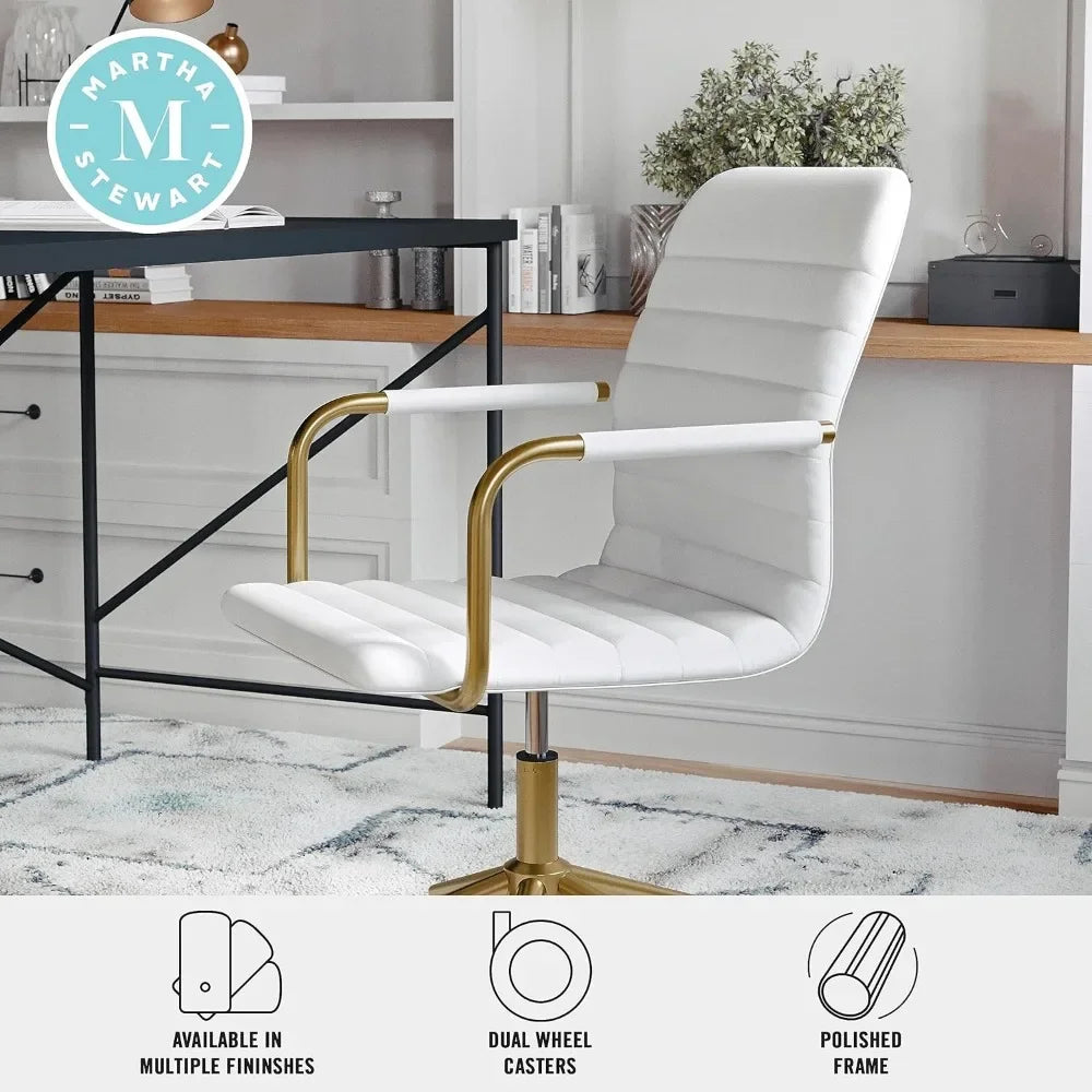Office chair with swivel armrests