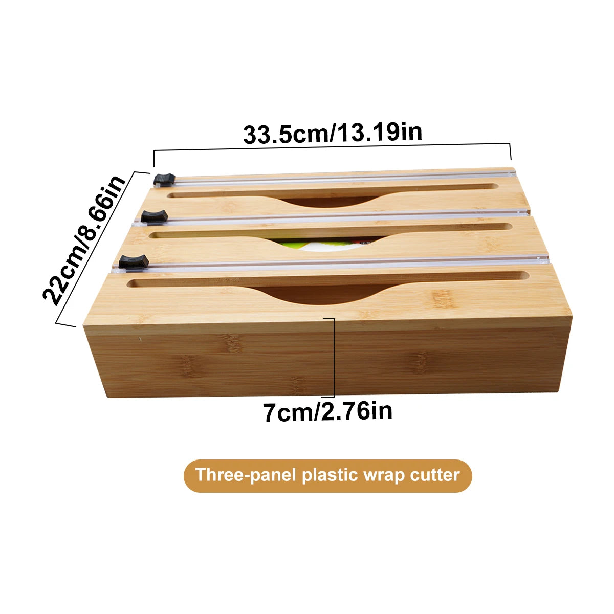 Kitchen Wrap Dispenser with Foil & Cling Film Cutter Box