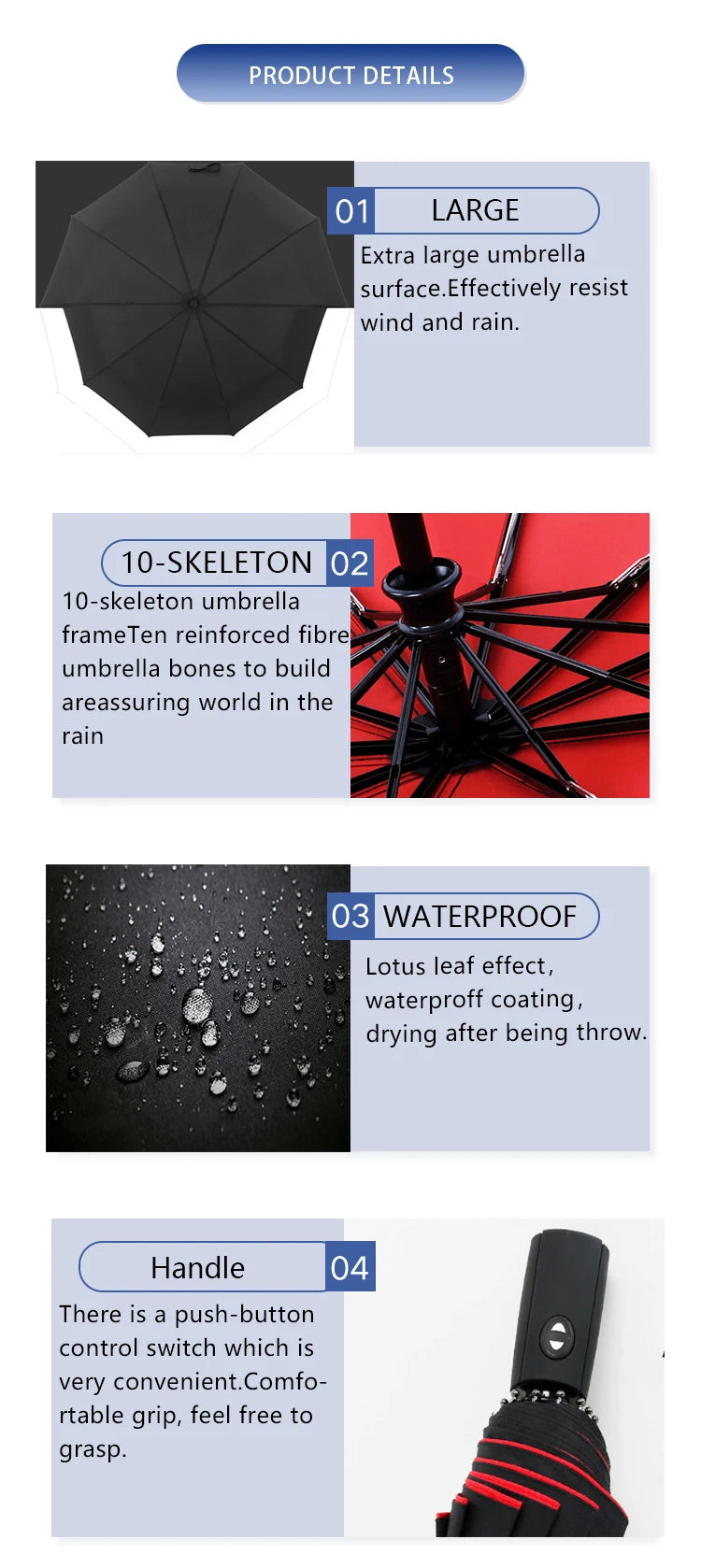 Windproof Double-Layer Fully Automatic Umbrella