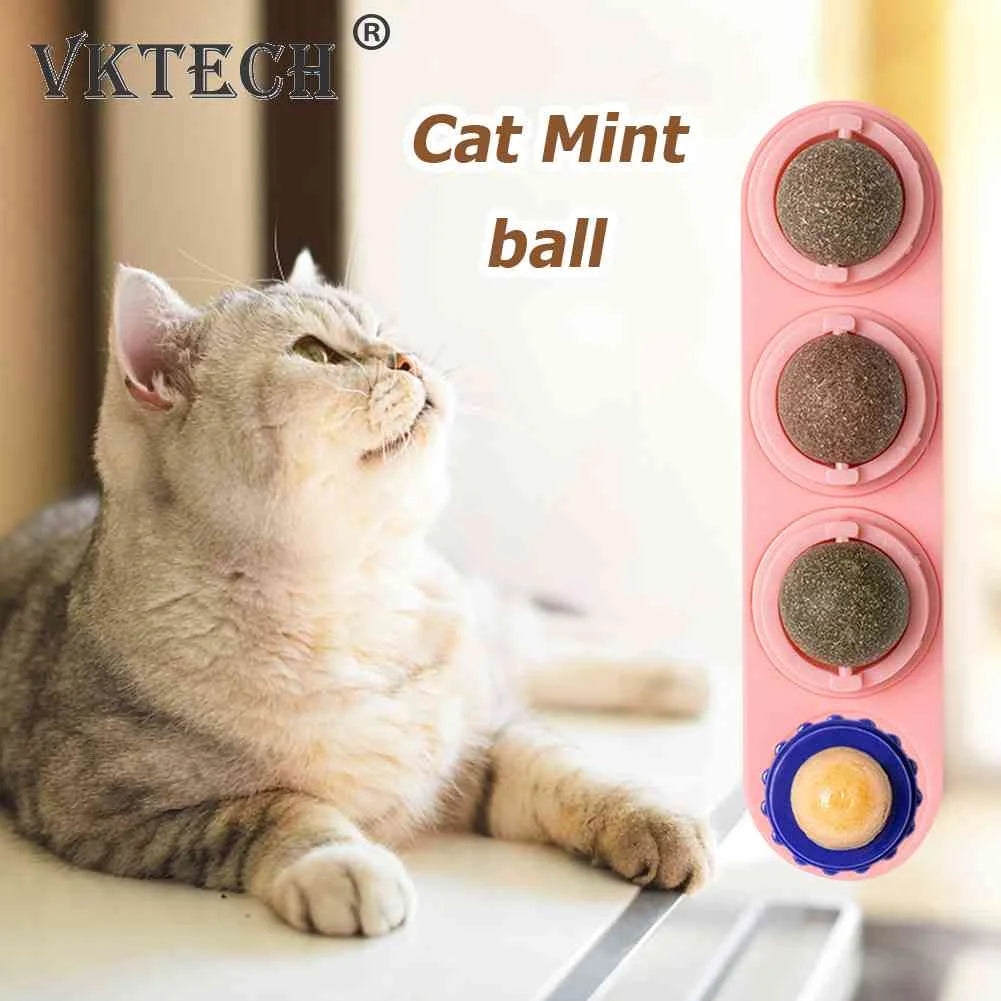 Cat Mint Ball Healthy Pet Catnip Toys - Teeth Cleaning Stick