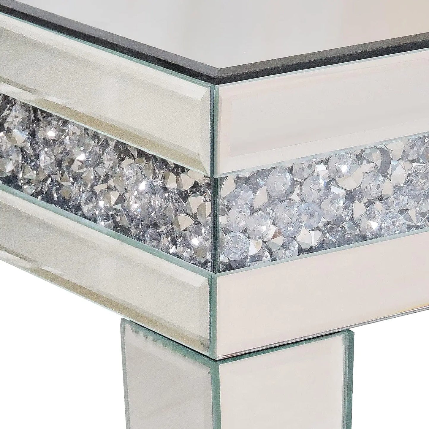 Rectangle Silver Mirrored Coffee Table