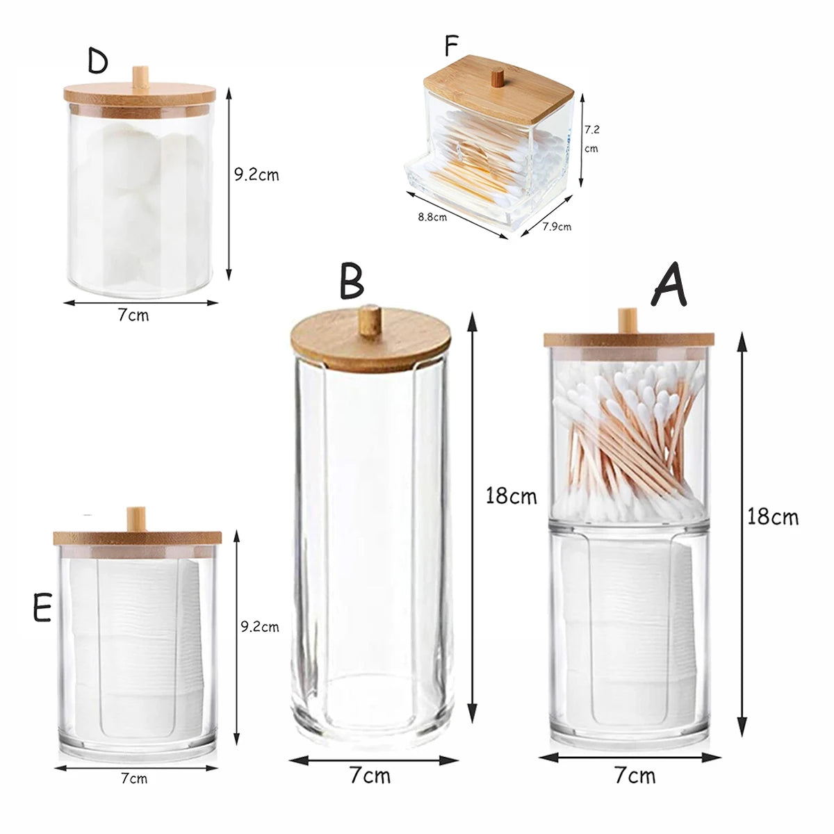 Acrylic Storage Box with Bamboo Lid