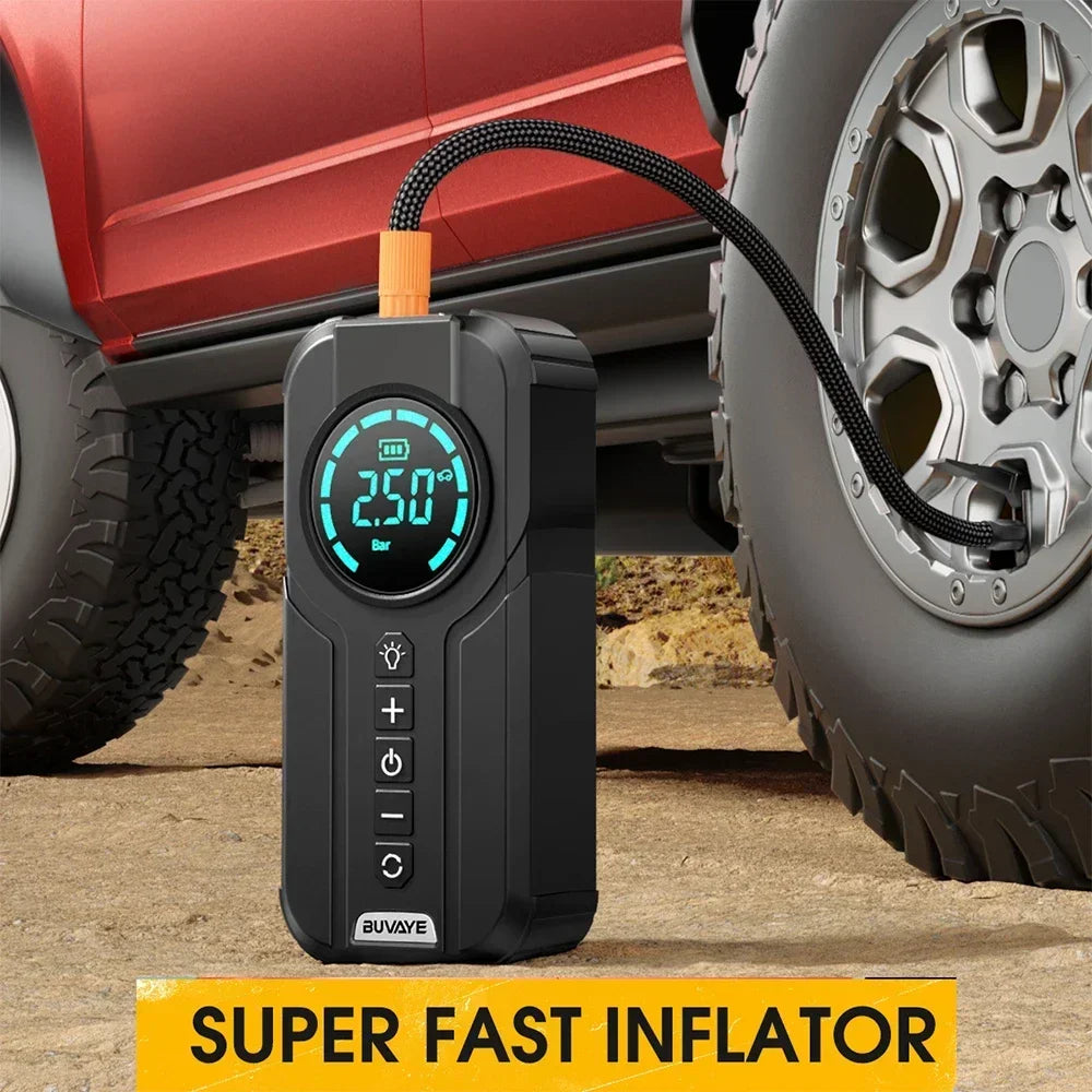 Portable Car Jump Starter and Air Compressor With EVA Bag