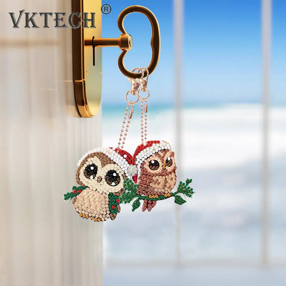 Double-Sided Diamond Keychain Set, 5 pc