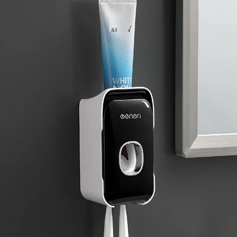 Automatic Toothpaste Dispenser with Toothbrush Holder
