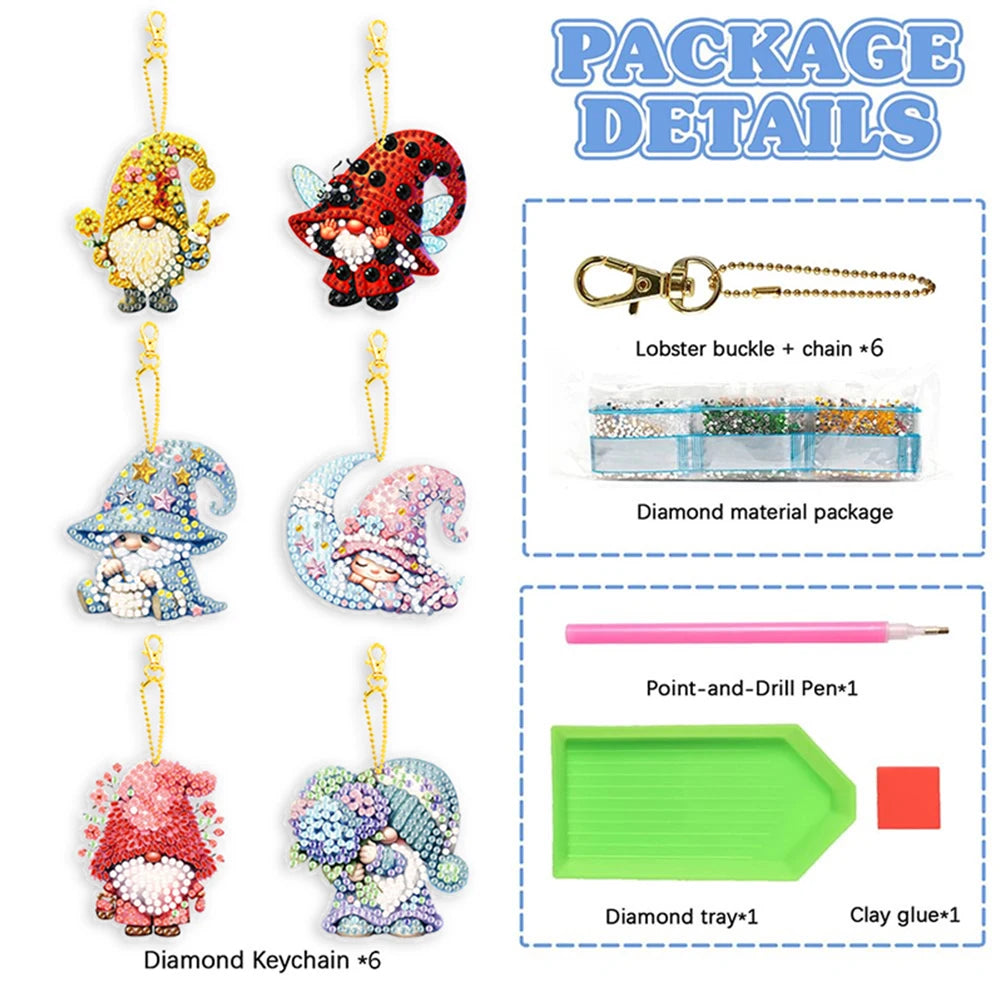 5D Diamond Painting Keychains