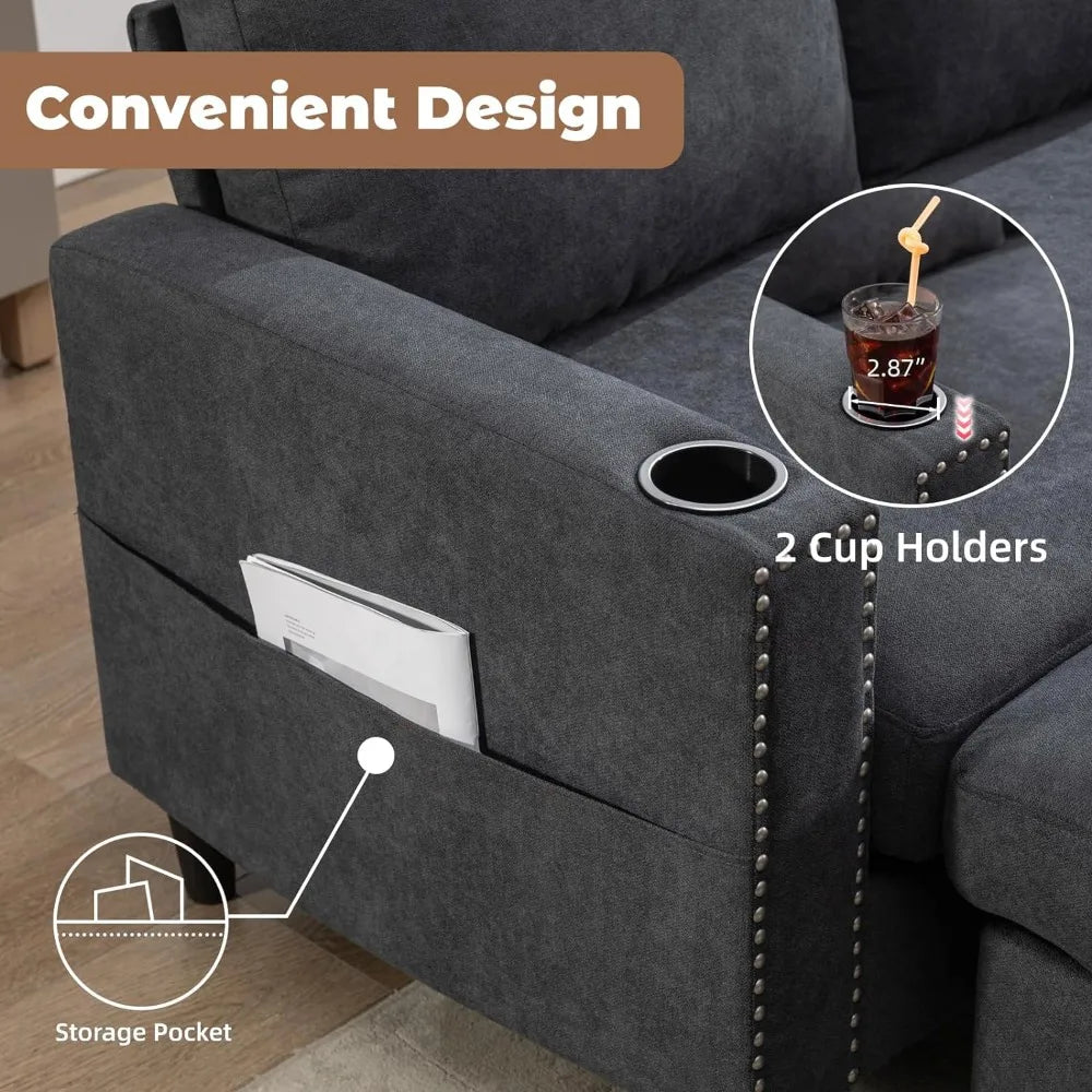 Convertible L-Shaped Sectional Couch