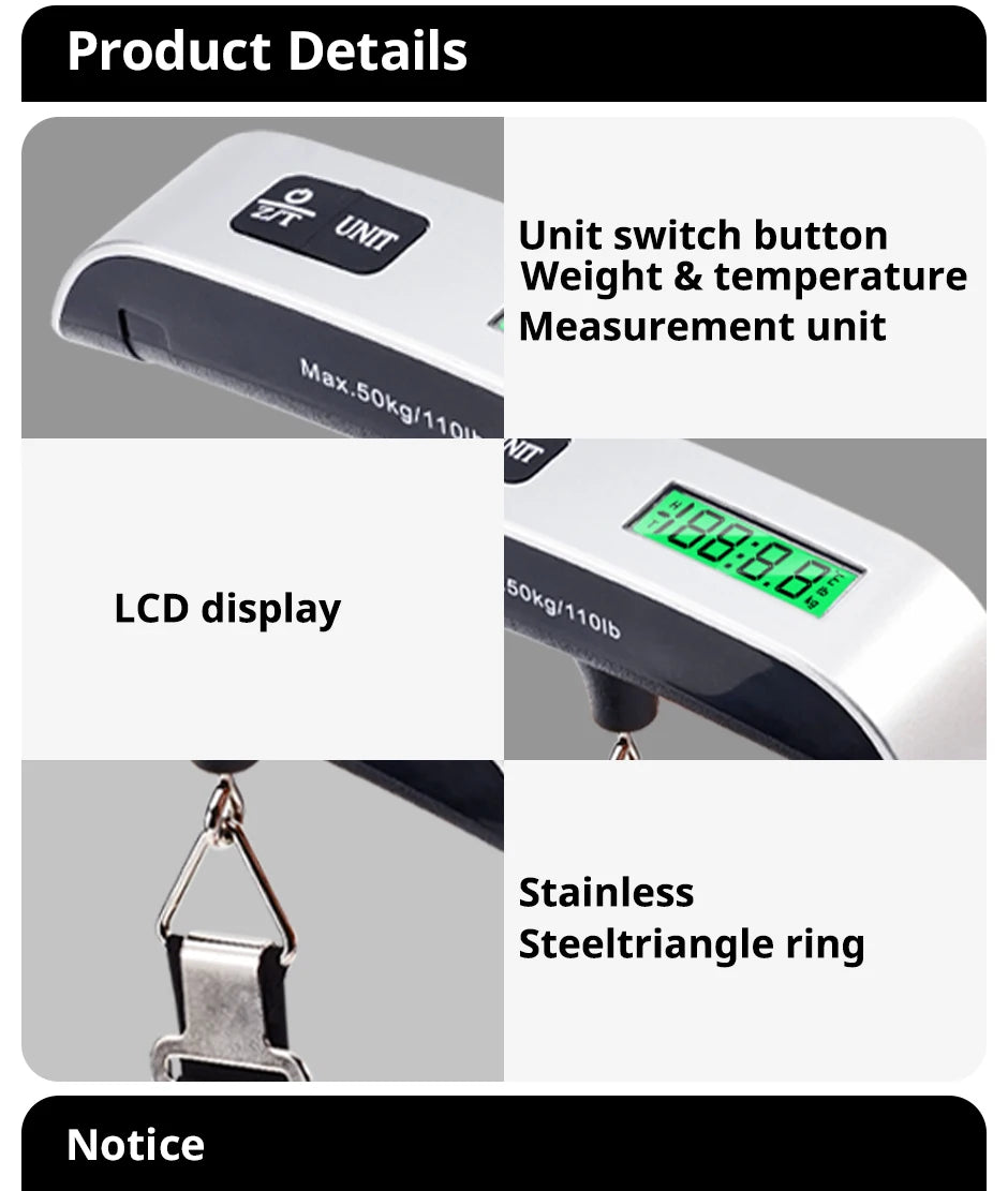 Portable Digital Scale with LCD Display