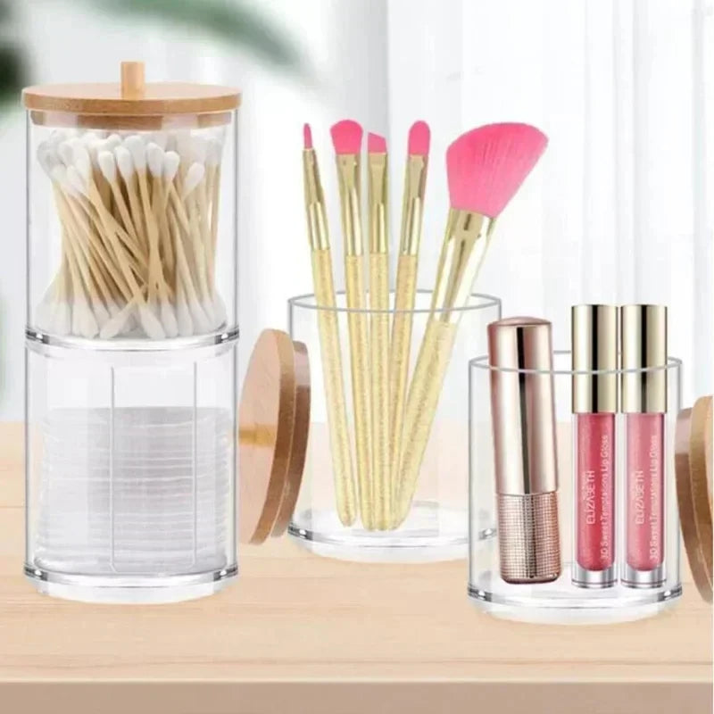 Acrylic Storage Box with Bamboo Lid