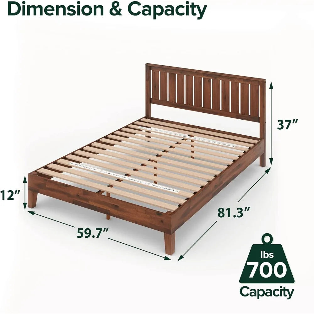 Deluxe Platform Bed with Headboard / Frame