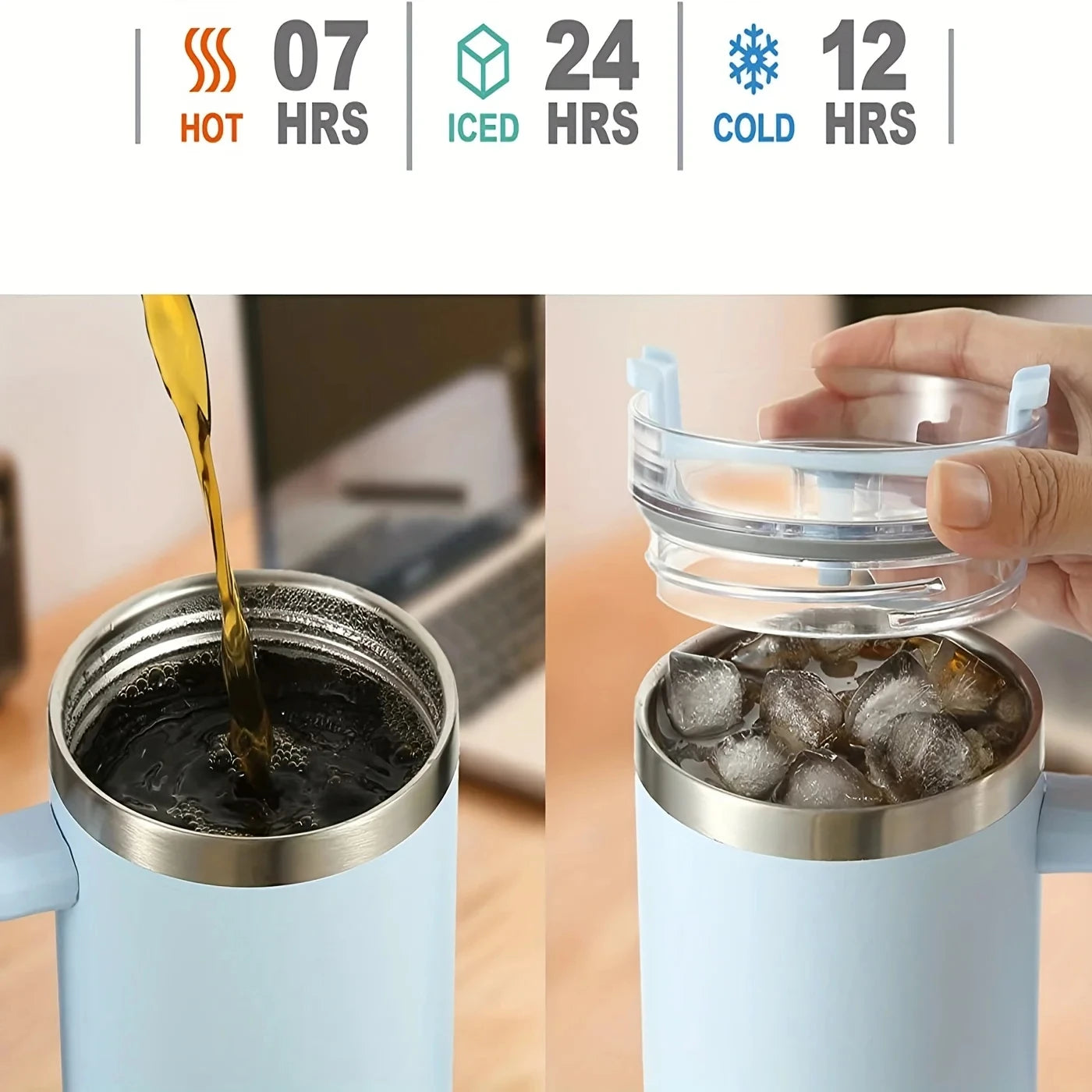40 oz Stainless Steel Insulated Cup, Travel Mug