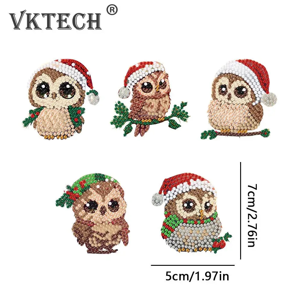 Double-Sided Diamond Keychain Set, 5 pc