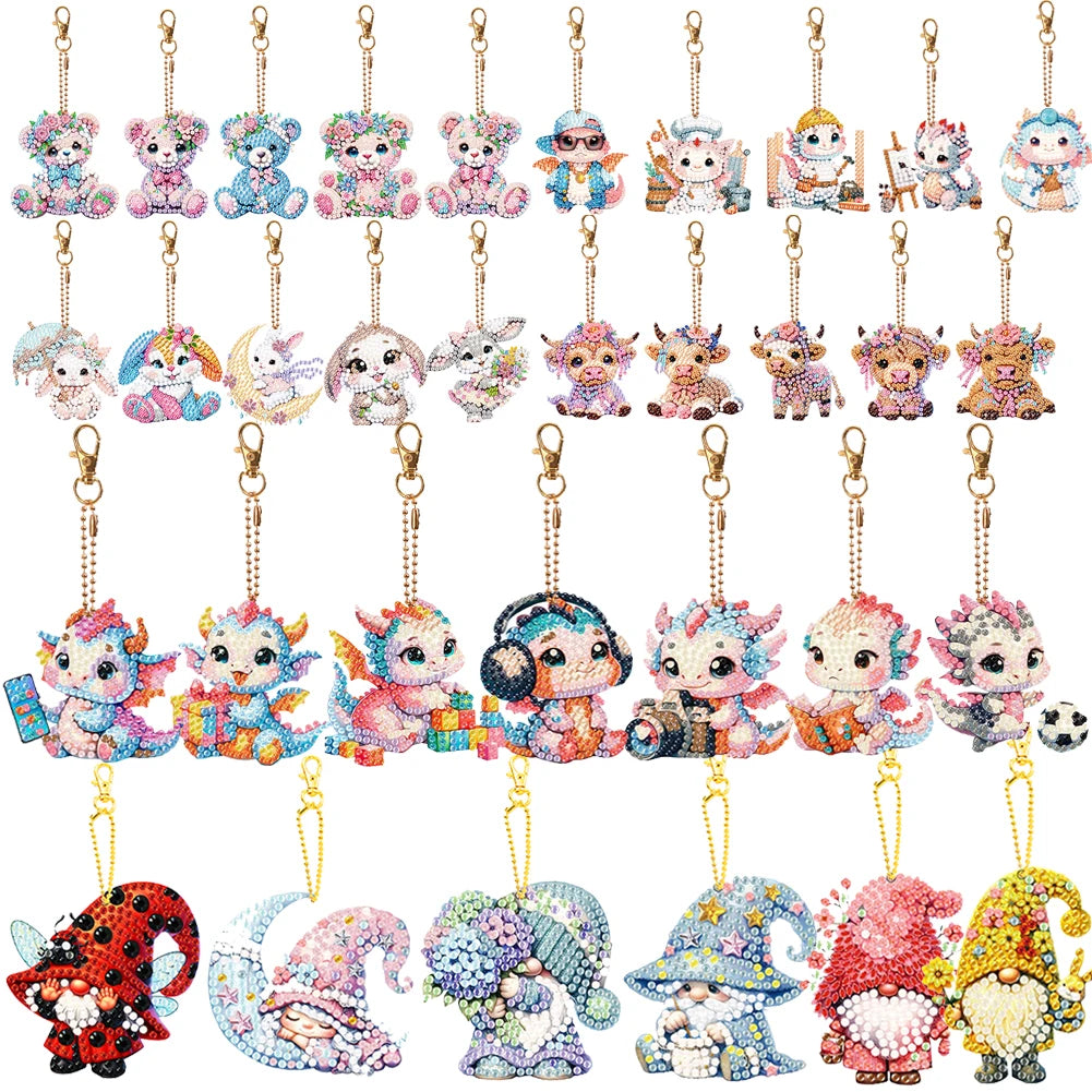 5D Diamond Painting Keychains