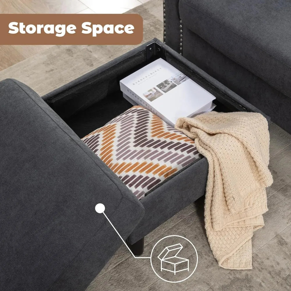 Convertible L-Shaped Sectional Couch