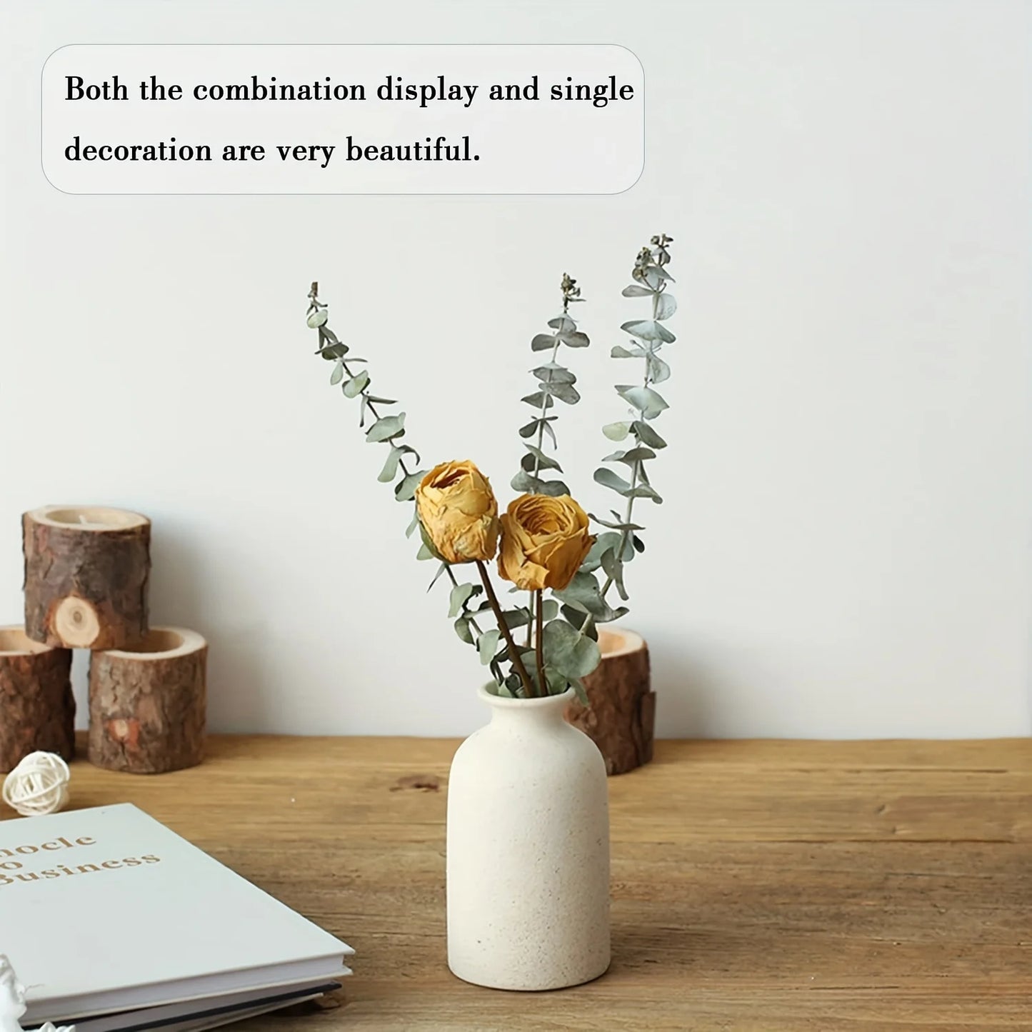 Set of 3 Ceramic Flower Vases For Home Decor