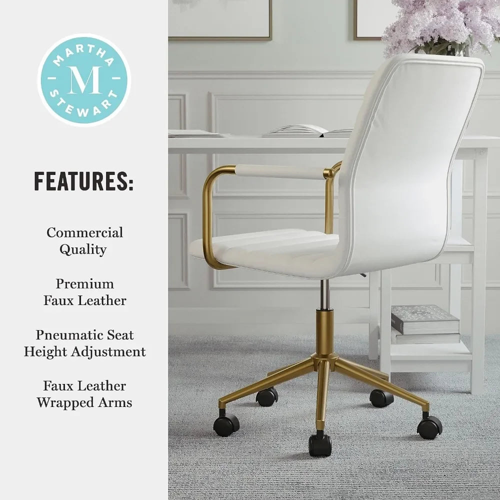 Office chair with swivel armrests