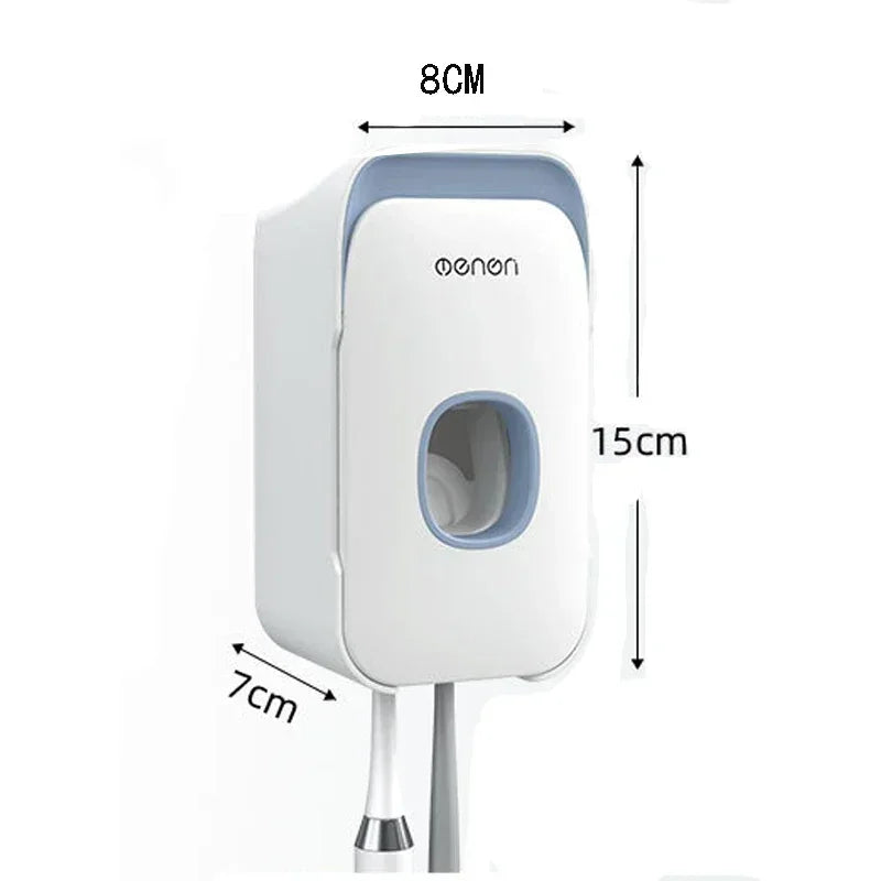 Automatic Toothpaste Dispenser with Toothbrush Holder