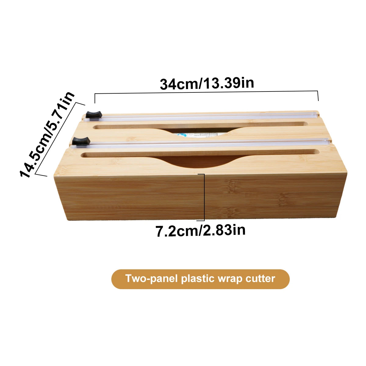 Kitchen Wrap Dispenser with Foil & Cling Film Cutter Box