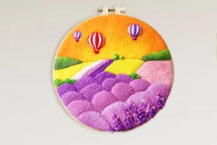 DIY Wool Felting Painting Kit With Frame -Hot Air Balloon