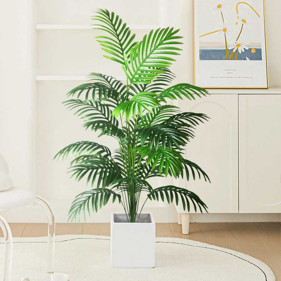 Large Artificial Palm Tree, other Tropical Plants