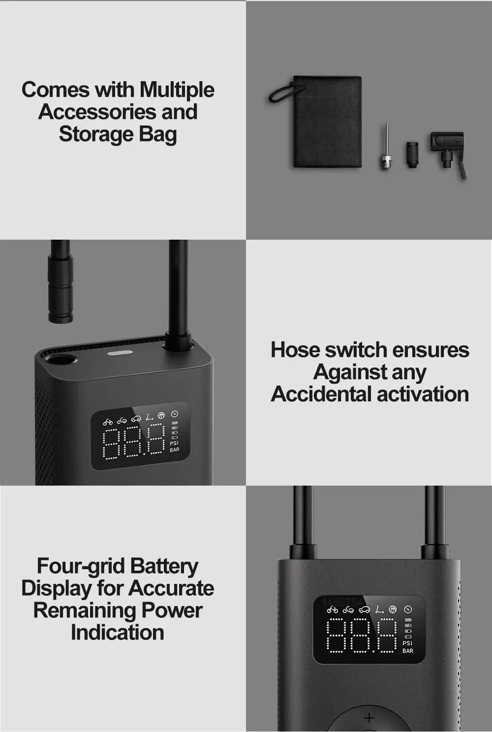 Air Compressor 2, Portable Universal Electric Air Pump 2