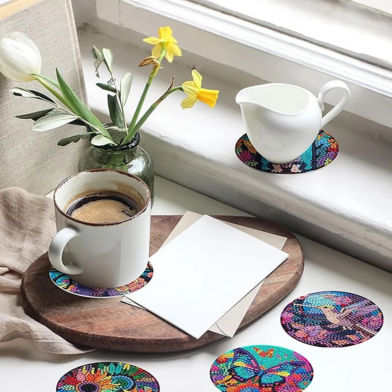 Animal Diamond Paint Coaster set