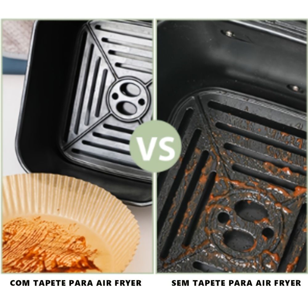 50pcs Air Fryer Disposable Paper Liners – Non-Stick, Oil-Proof, and Water-Resistant