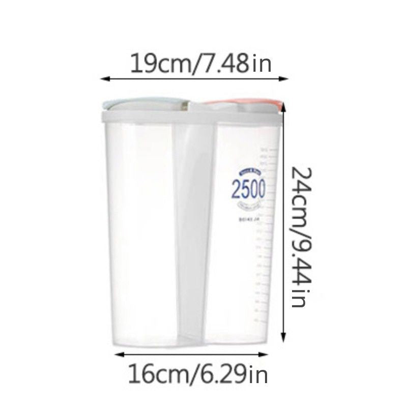 1 Pc Food Storage Box; Sealed Storage Container BPA Free Plastic Cereal Dispenser; Large Kitchen Storage Container With Lid And Compartment For Cereals
