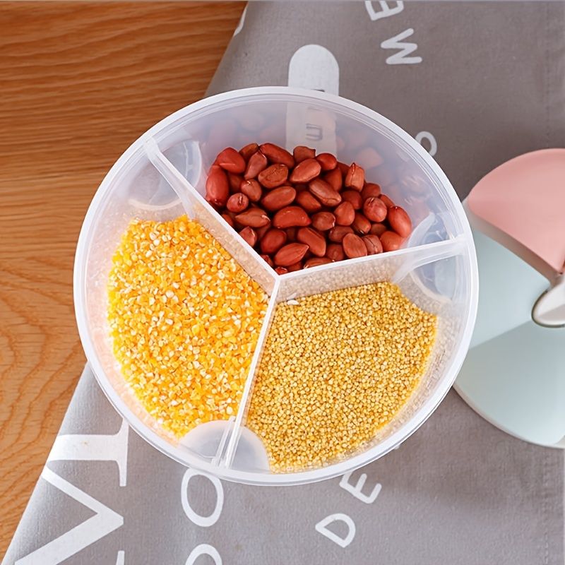 1 Pc Food Storage Box; Sealed Storage Container BPA Free Plastic Cereal Dispenser; Large Kitchen Storage Container With Lid And Compartment For Cereals