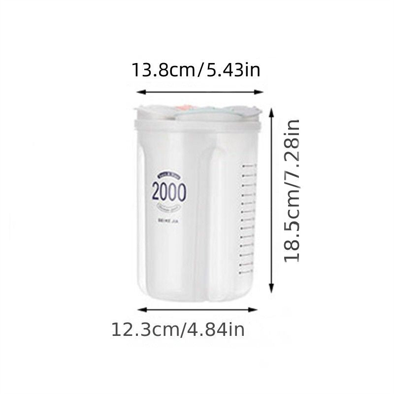 1 Pc Food Storage Box; Sealed Storage Container BPA Free Plastic Cereal Dispenser; Large Kitchen Storage Container With Lid And Compartment For Cereals