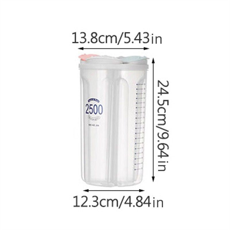 1 Pc Food Storage Box; Sealed Storage Container BPA Free Plastic Cereal Dispenser; Large Kitchen Storage Container With Lid And Compartment For Cereals