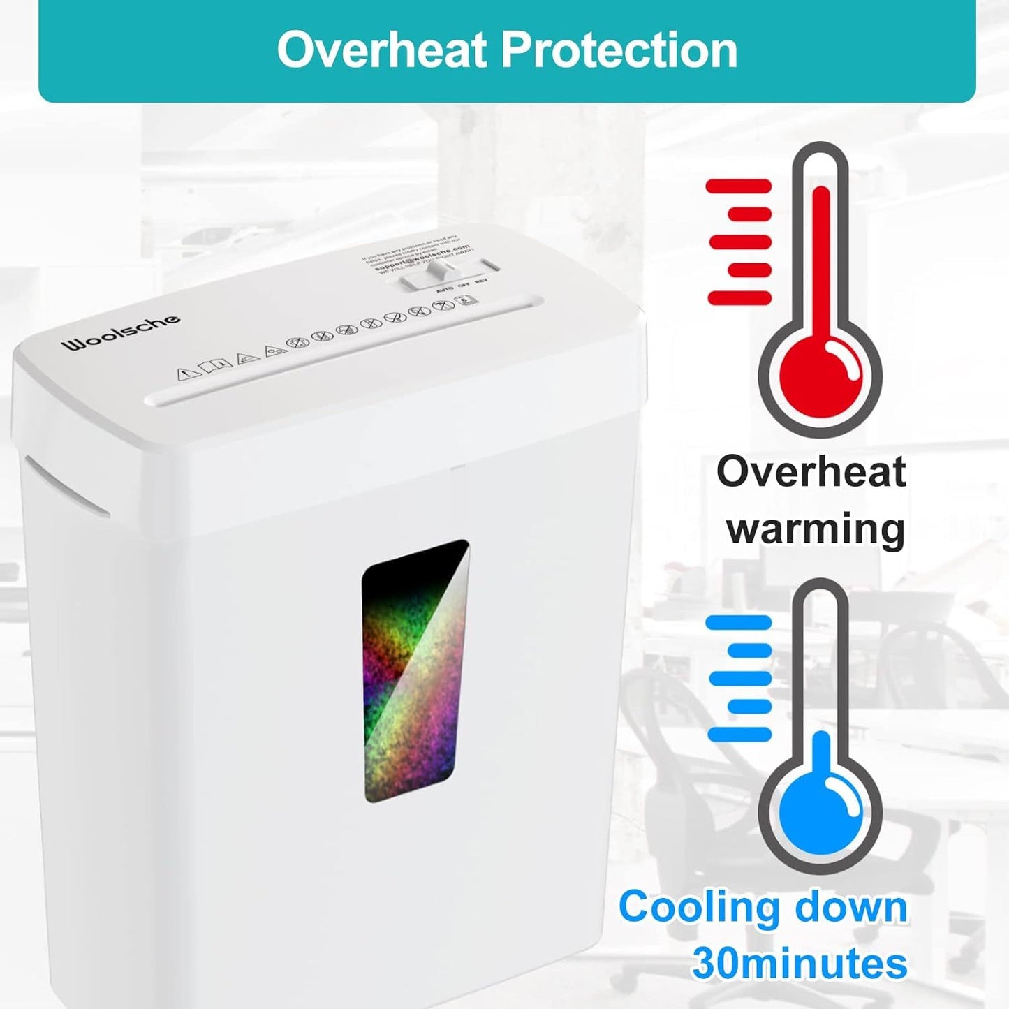 Paper Shredder, P-5 Security Level, Micro Cut Shredder for Home Office