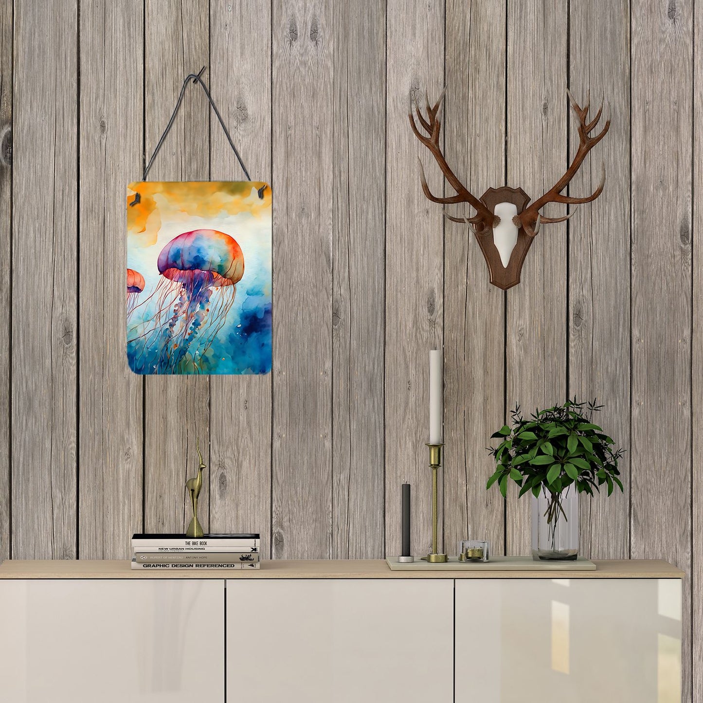NEW Jellyfish - Caroline's Treasures 12x16 Wall or Door Hanging Aluminum Prints