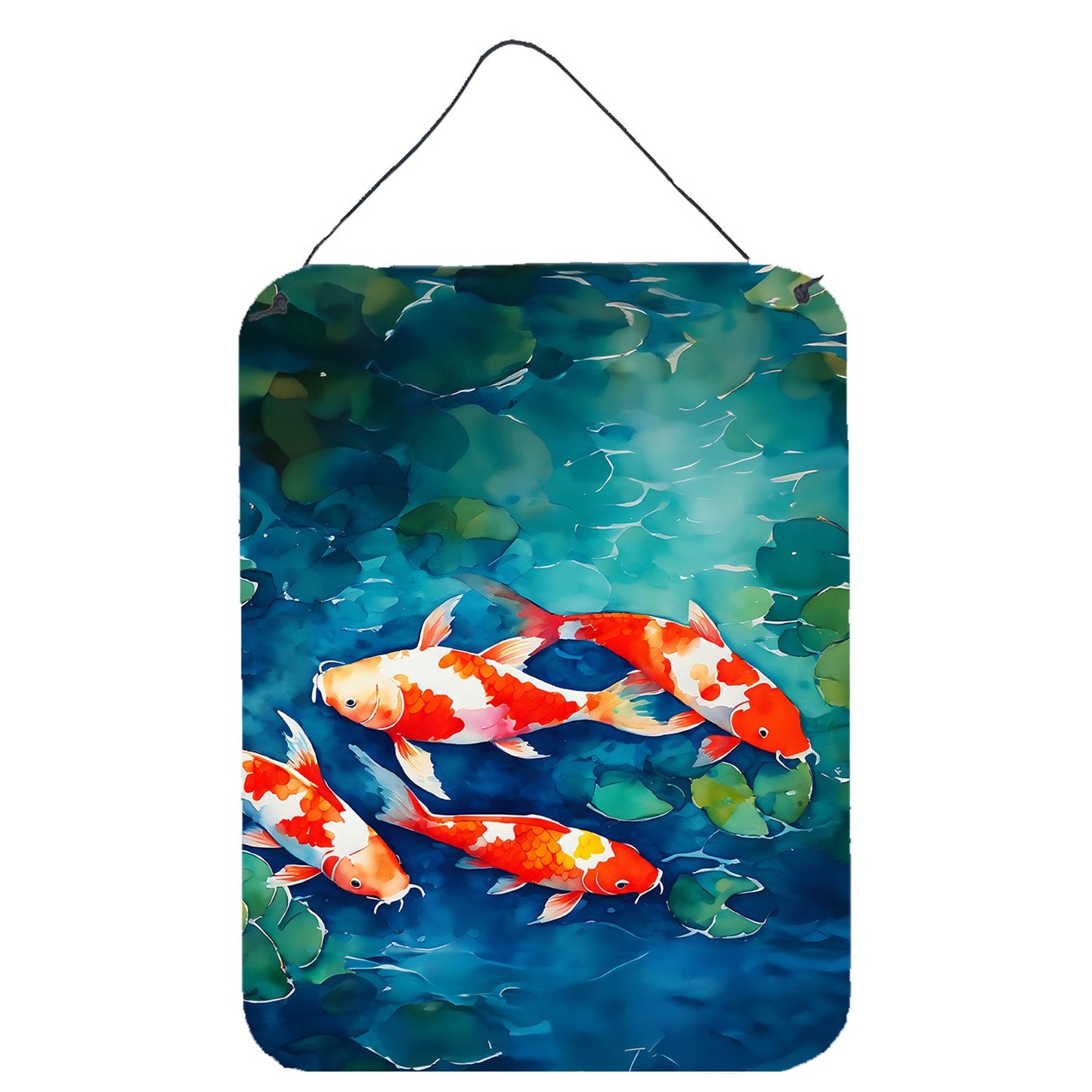 Caroline's Treasures 12x16 Wall or Door Hanging Aluminum Print – Koi Fish Artwork