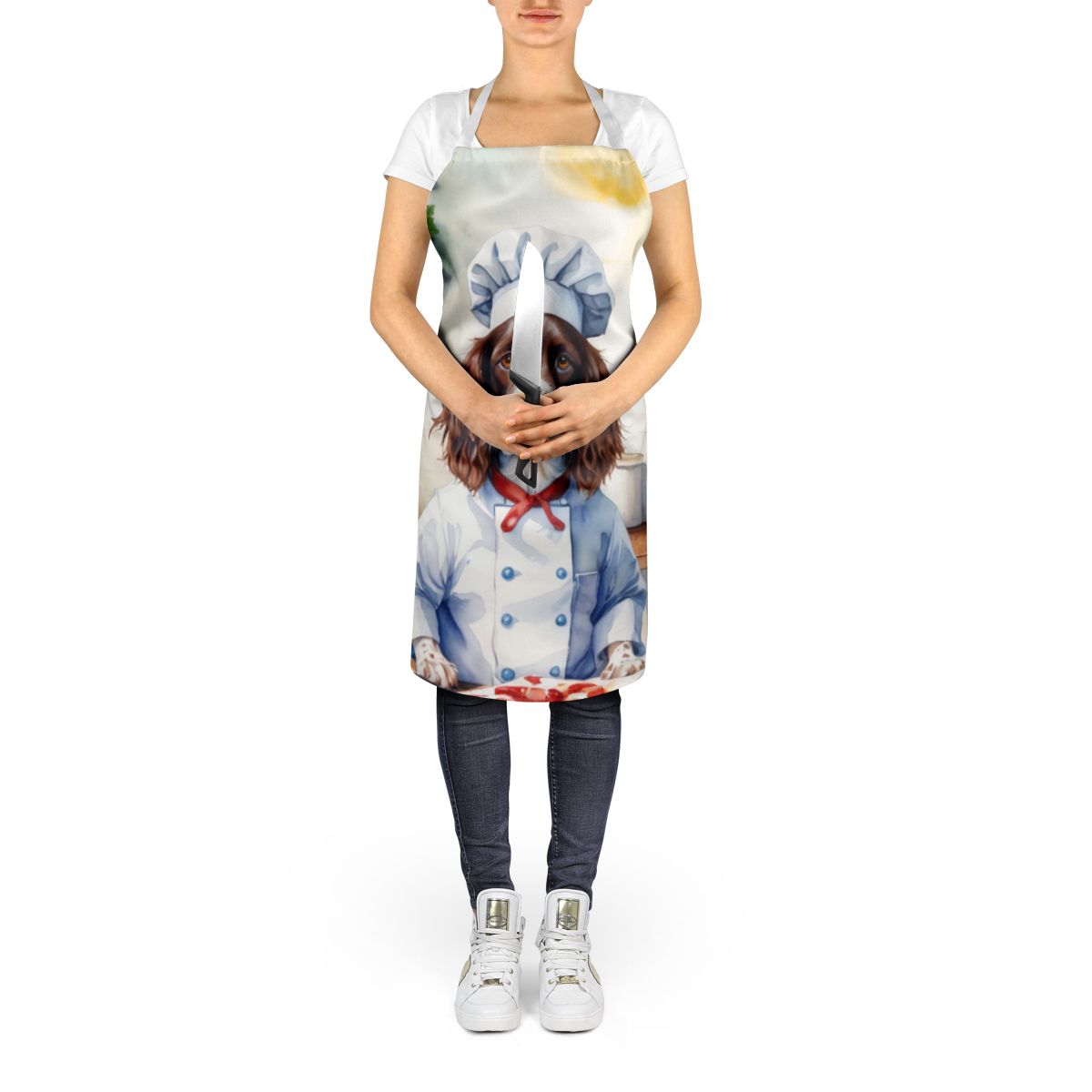 English Springer Spaniel Chef Apron Unisex, Large