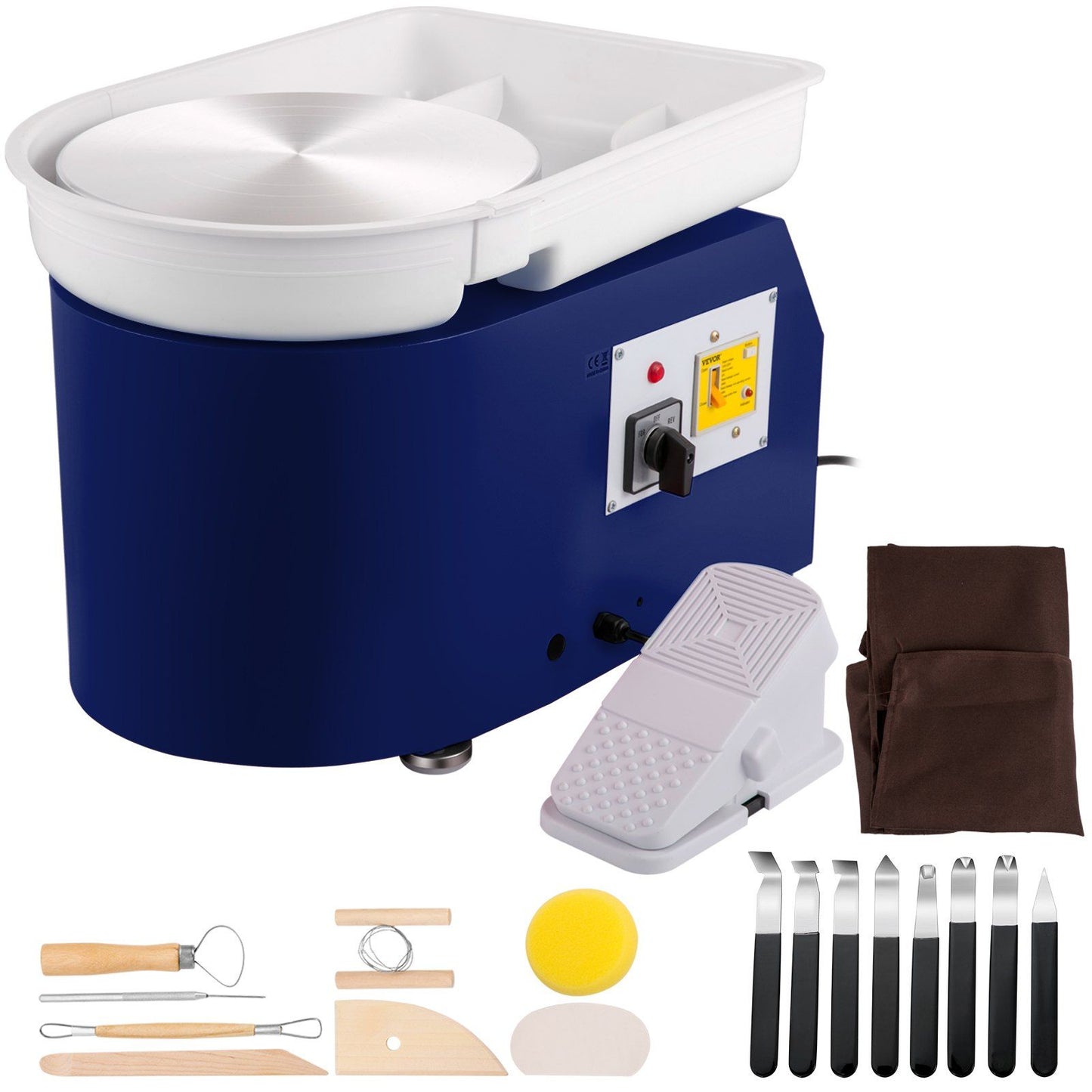 Pottery Wheel Pottery Machine with Foot Pedal 350W