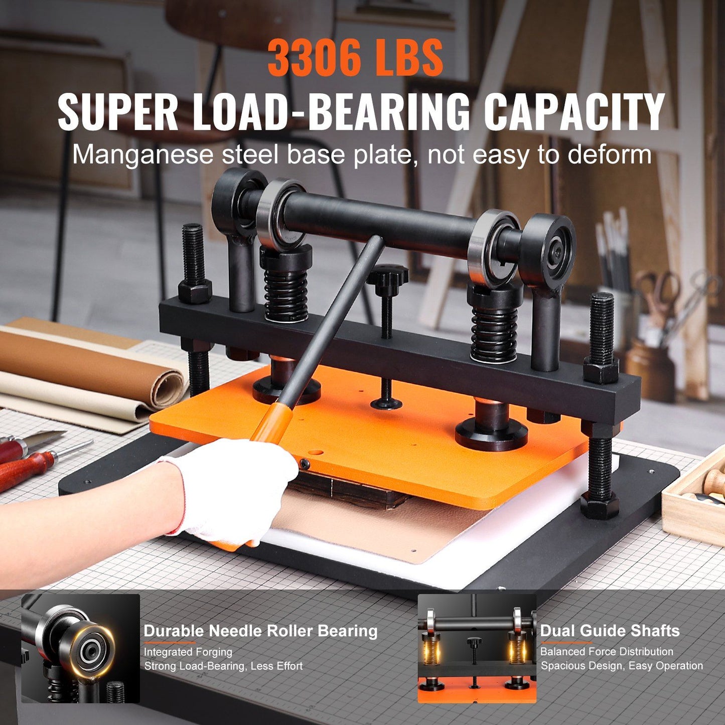 Leather Cutting Machine with 3306 lbs Load Capacity
